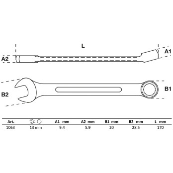 Clé mixte - 13 mm