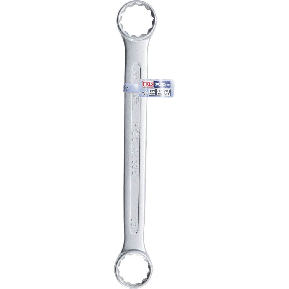 Clé polygonales double embouts - extra plate - 30 x 32 mm