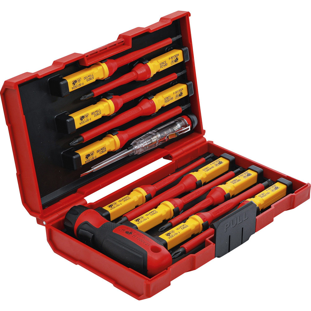 Jeu De Tournevis VDE Plats/cruciformes X5 Pièces - Kraftmann