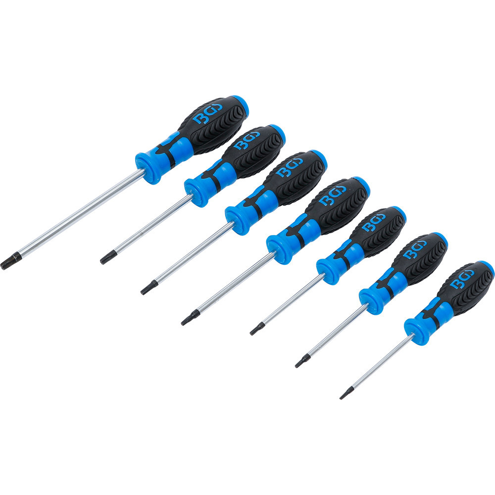 Jeu de tournevis - Profil T (pour Torx) avec perçage - T10 - T40 - 7  pièces