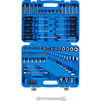 Assortiment d’outils - 6,3 mm (1/4") + 12,5 mm (1/2") - profil E/profil T (pour Torx) - 84 pièces