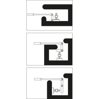 Clés mixtes à cliquet à double articulation - pliable - 9 mm