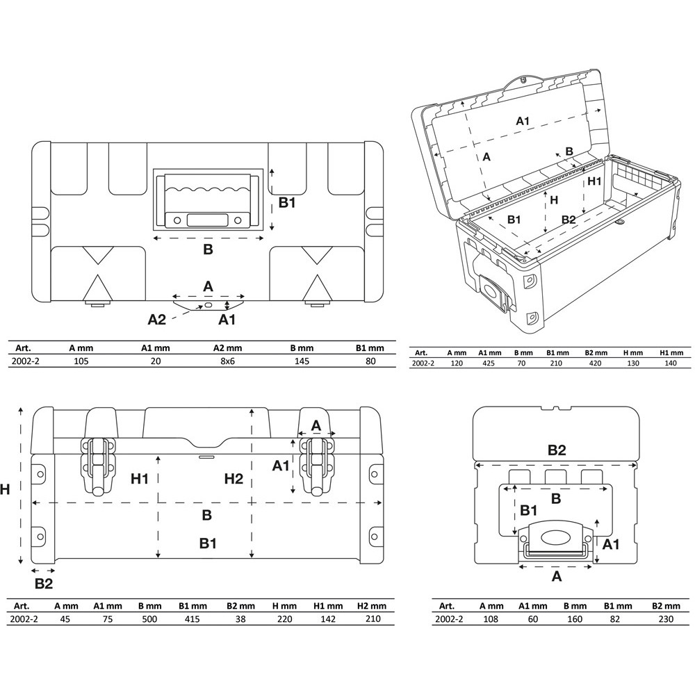 Supplément de caisse à outils à coque dure - pour art. 2002