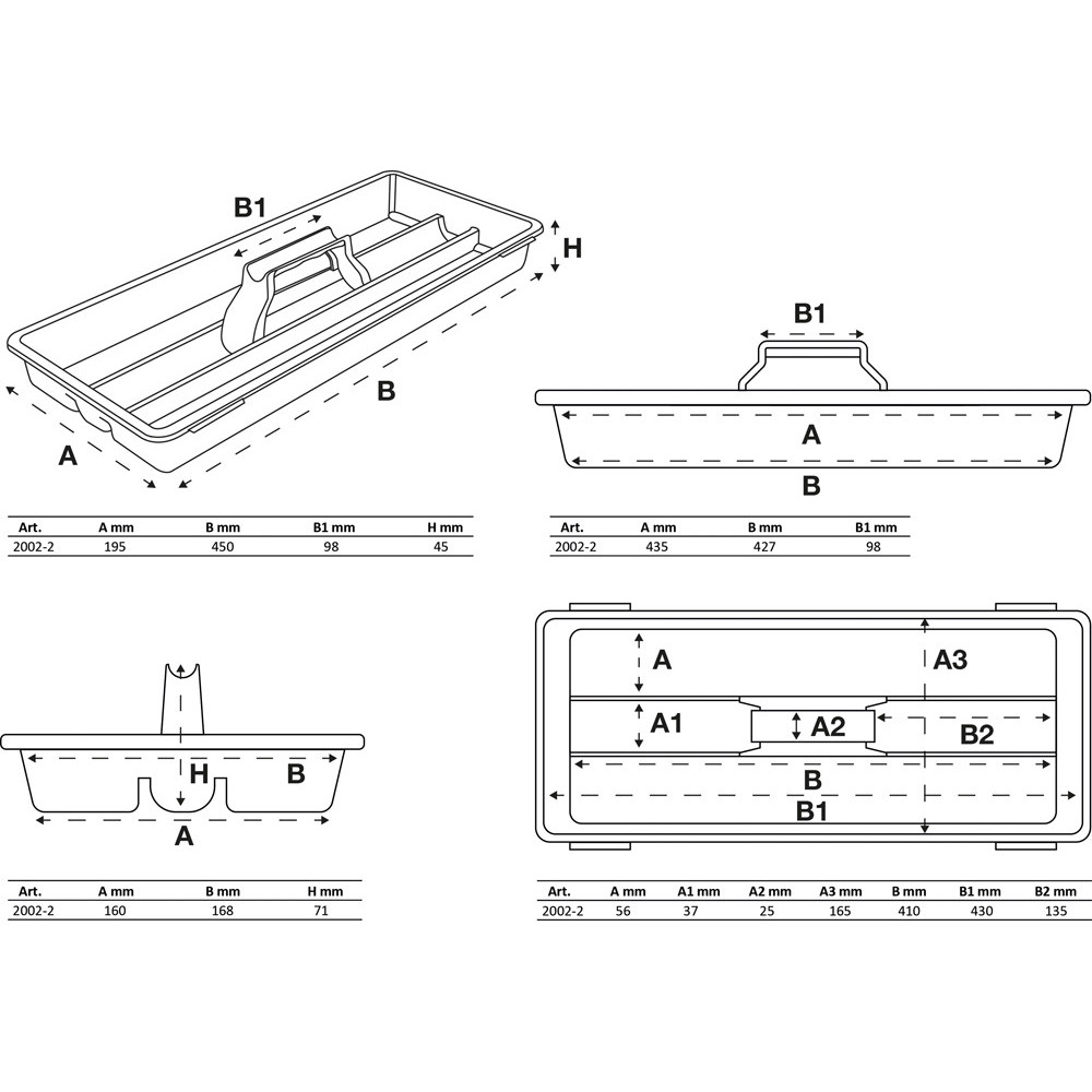 Supplément de caisse à outils à coque dure - pour art. 2002