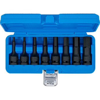 Jeu de douilles à embouts à choc - 12,5 mm (1/2") - six pans intérieurs - 5 - 19 mm - 8 pièces