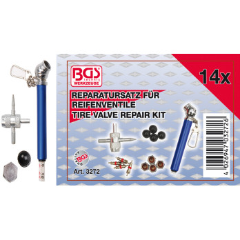 Kit de réparation pour valves de pneus - 14 pièces