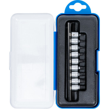 Jeu de douilles à embouts - 6,3 mm (1/4") - Profil T (pour Torx Plus) - 9 pièces