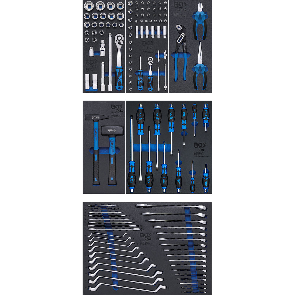 Servante d'atelier - 7 tiroirs - avec 129 outils