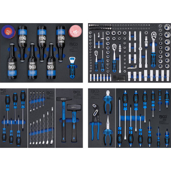 Servante d'atelier - 7 tiroirs - avec 227 outils