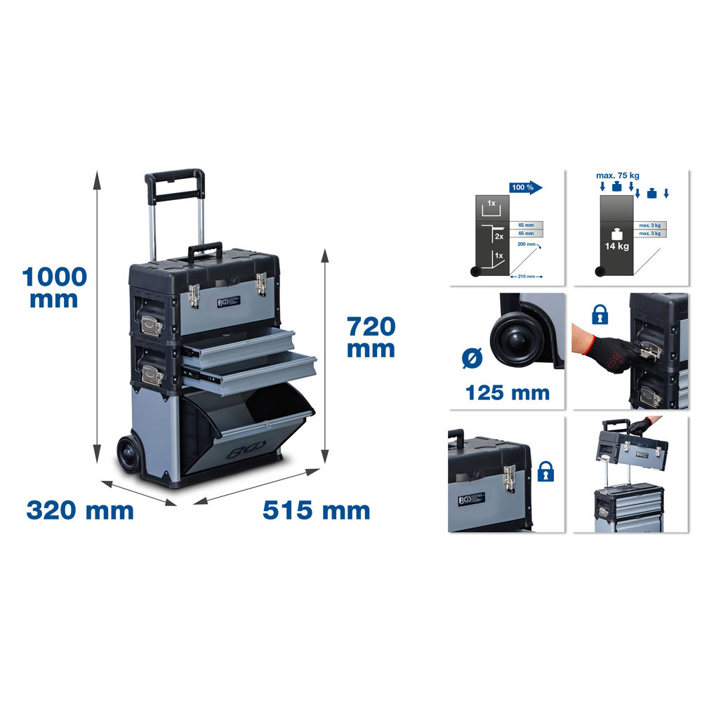 Chariot de montage - mobile - avec 111 outils