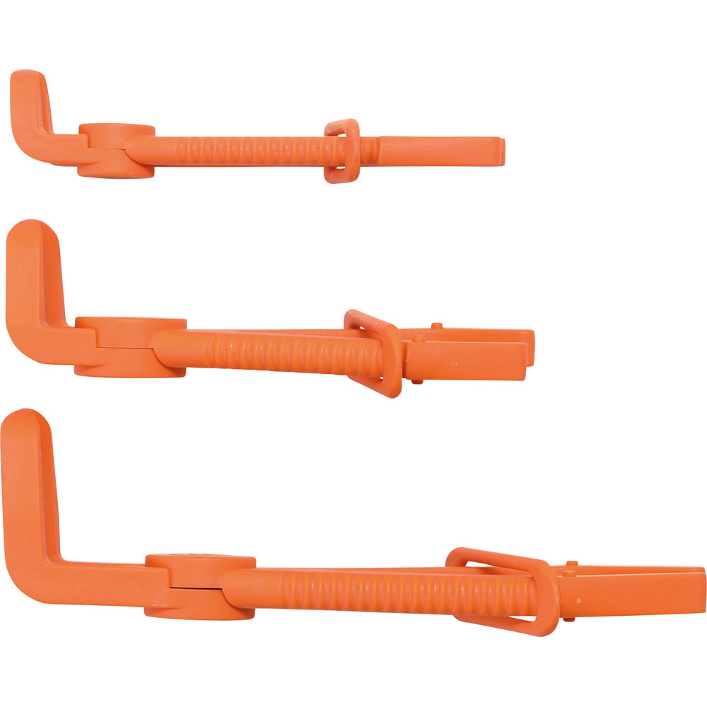 Jeu de pinces pour durites flexibles - coudées sur 90° - 155 - 255 mm - 3 pièces