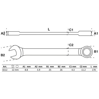 Pince pour circlips - coudée - pour circlips intérieurs - 300 mm