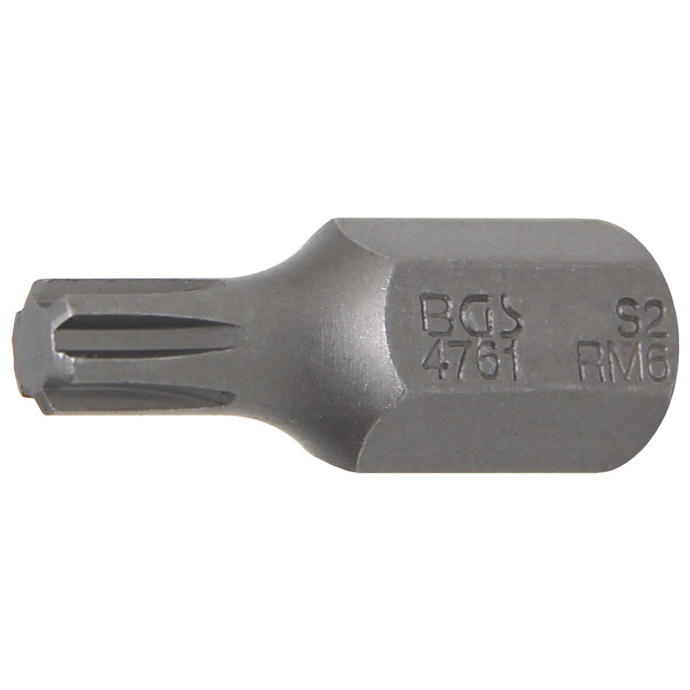 Embout - 10 mm (3/8") - profil cannelé (pour RIBE) M6