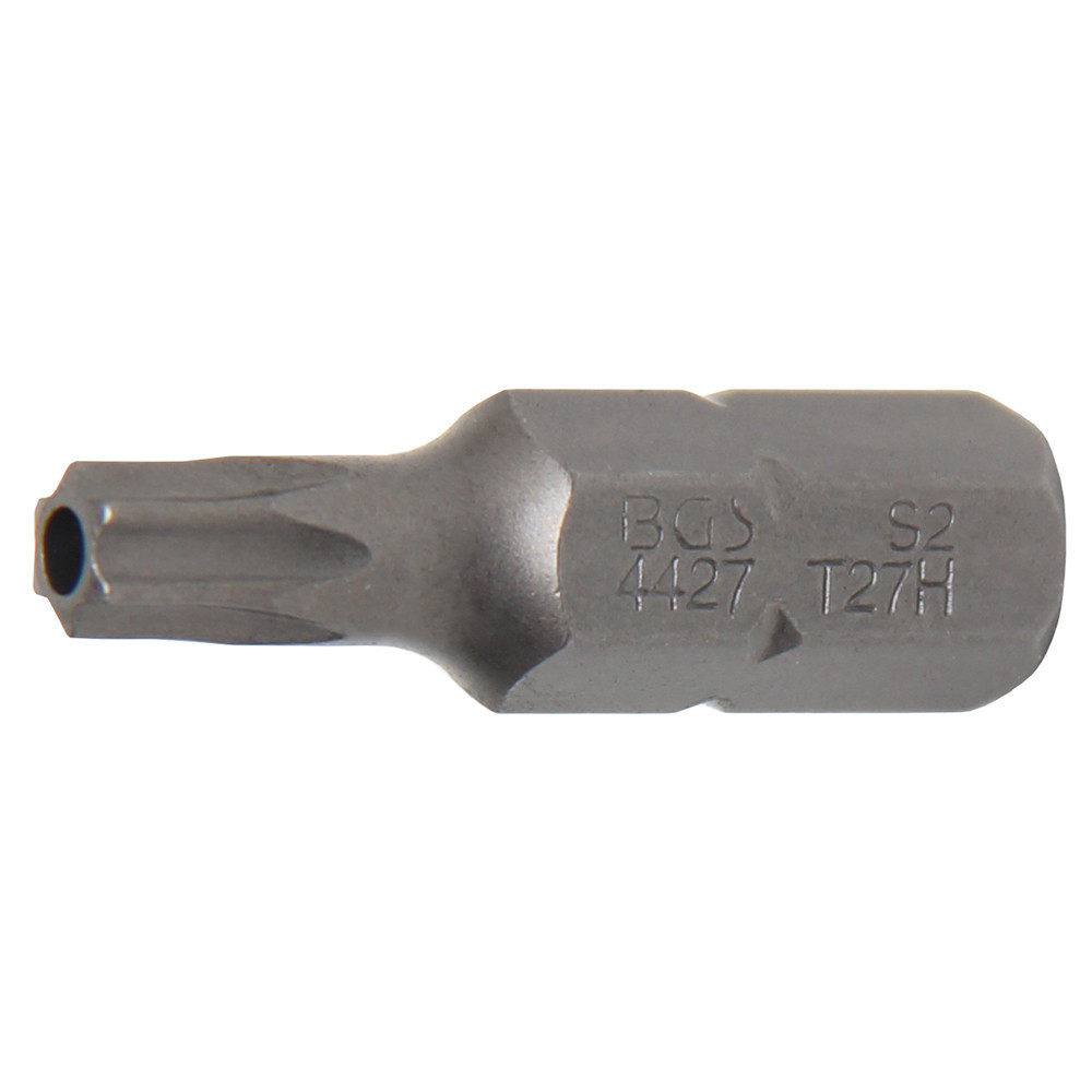 Embout - longueur 30 mm -8 mm (5/16") - profil T (pour Torx) avec perçage T27