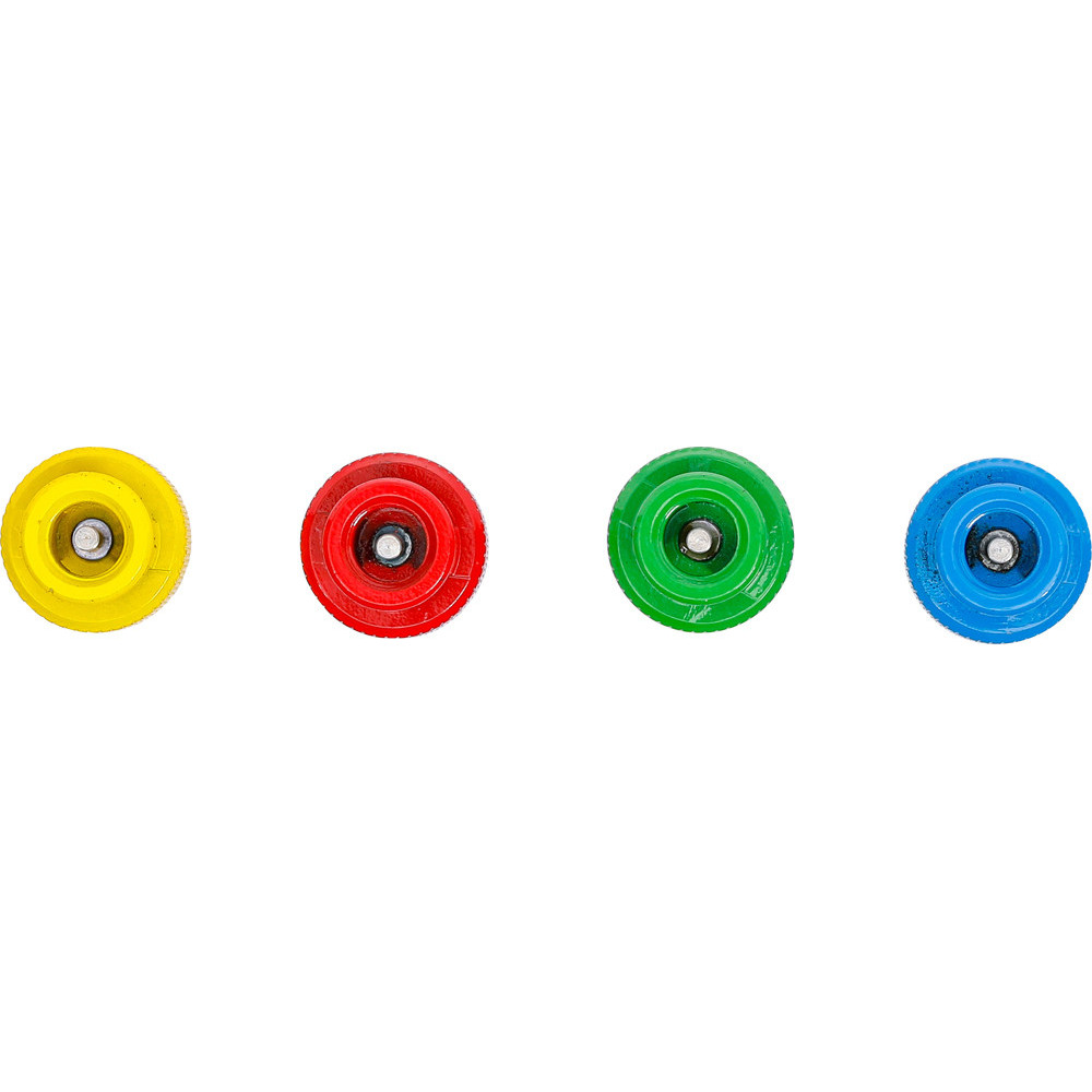 Lot De 4 Bouchons De Valve Avec Indicateur Pression - 3 Couleurs (vert/jaune/rouge), Pour Pneus Voiture/moto