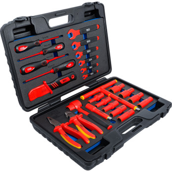 Caisse à outils pour clés à douilles VDE - 26 pièces