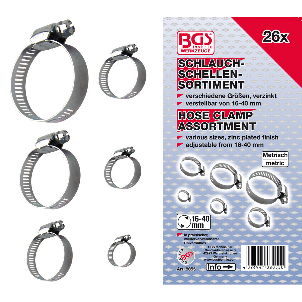 Assortiment de colliers - Ø 16 - 40 mm - 26 pièces