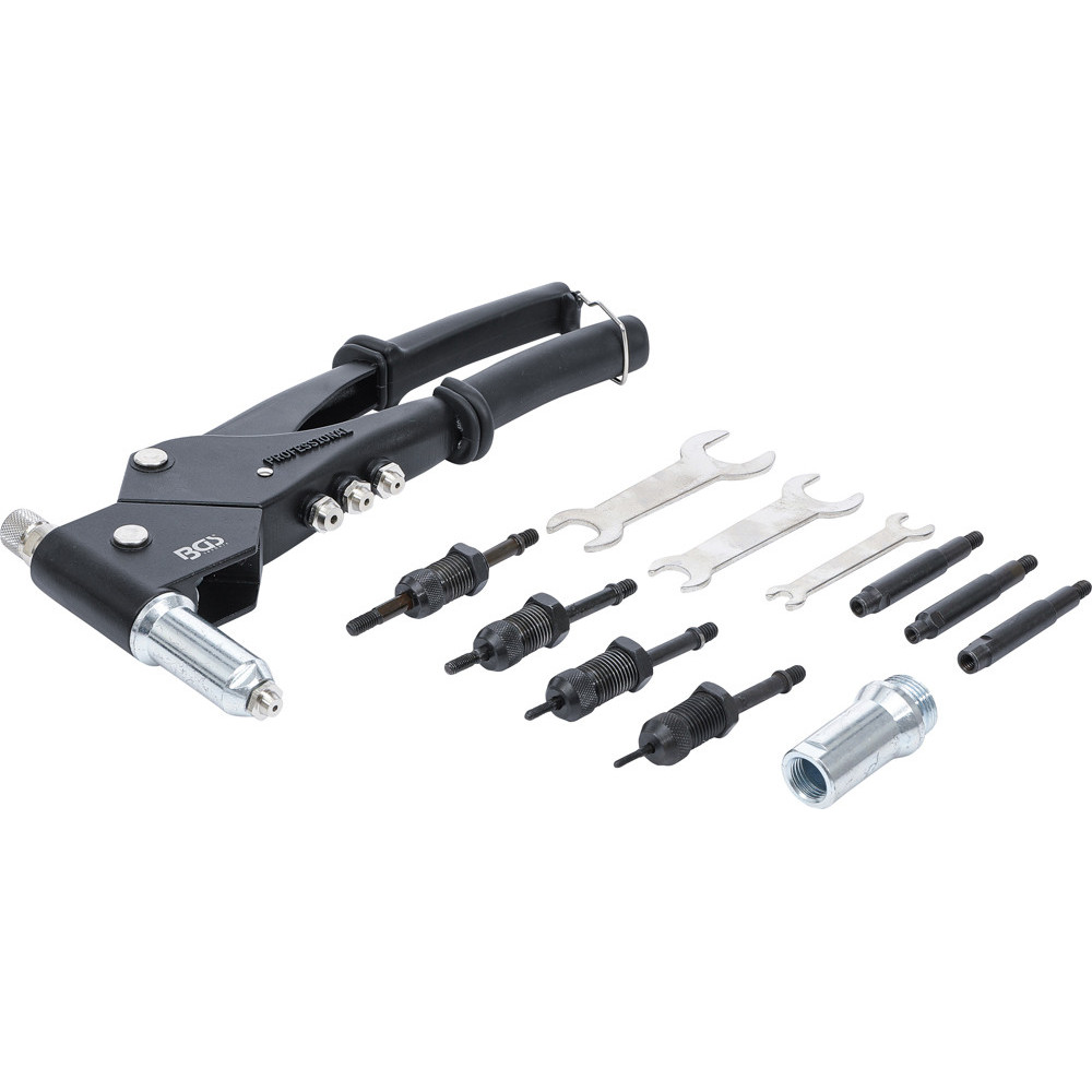 TECPO Lot Pro 110 Pinces à Riveter M3-M12 + Écrous – Coffret Bleu