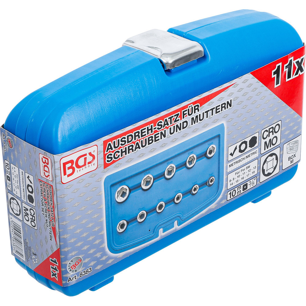 Jeu D'extracteurs De Vis BGS DIY 50410 - 5 Pièces Tailles #0 à #3 - Pour Vis Cassées Ou Endommagées