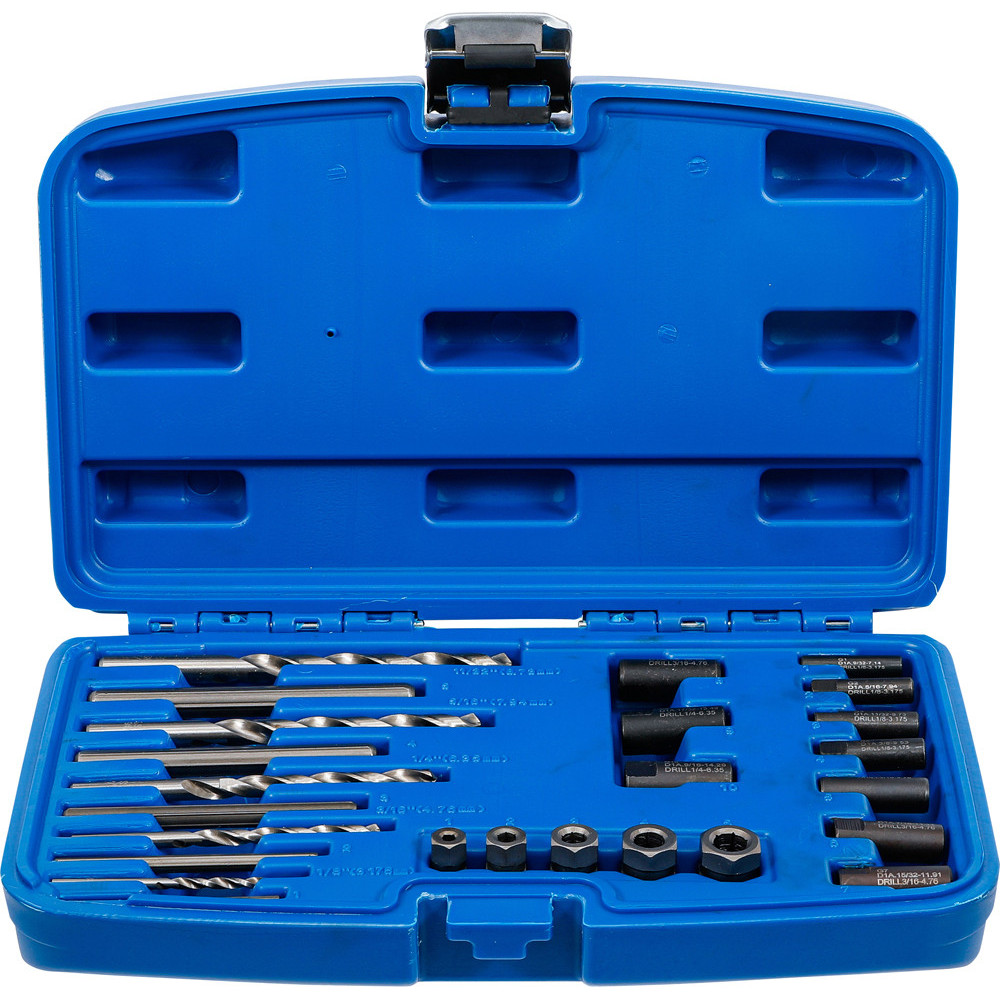 Coffret 10 extracteurs de vis cassés 6 pans creux torx denture mult