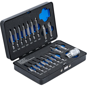 Jeu de tournevis - Pour six pans femelle 1,5 - 10 mm/Profil T (pour Torx) - T10 - T55 - 19 pièces