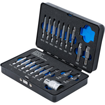 Jeu de tournevis - Pour six pans femelle 1,5 - 10 mm/Profil T (pour Torx) - T10 - T55 - 19 pièces