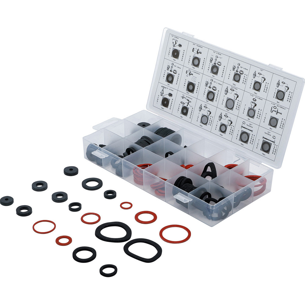Assortiment de joints d’étanchéité - caoutchouc et fibre de verre - 141 pièces