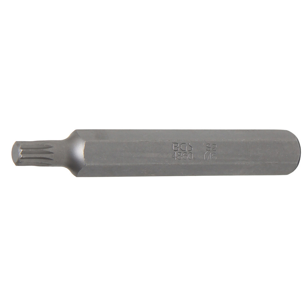 Embout - longueur 75 mm - 10 mm (3/8") - denture multiple intérieure (pour XZN) M6