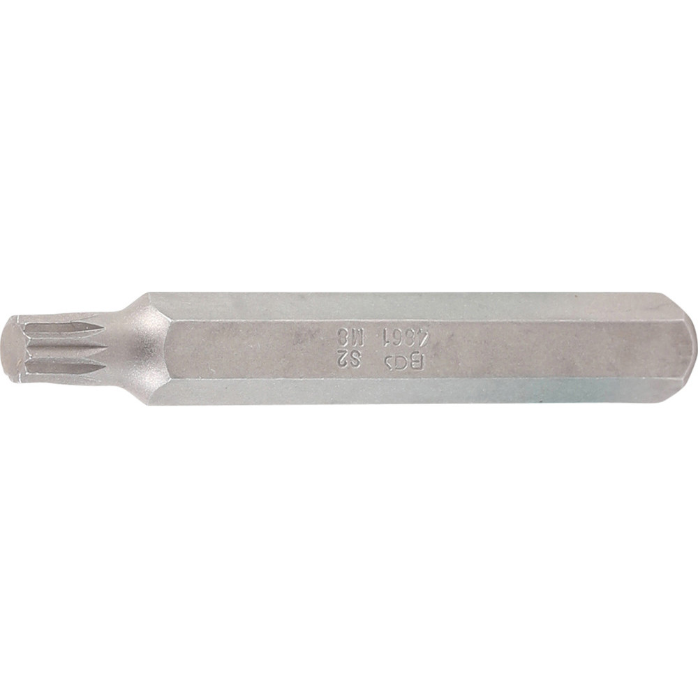 Embout - longueur 75 mm - 10 mm (3/8") - denture multiple intérieure (pour XZN) M8