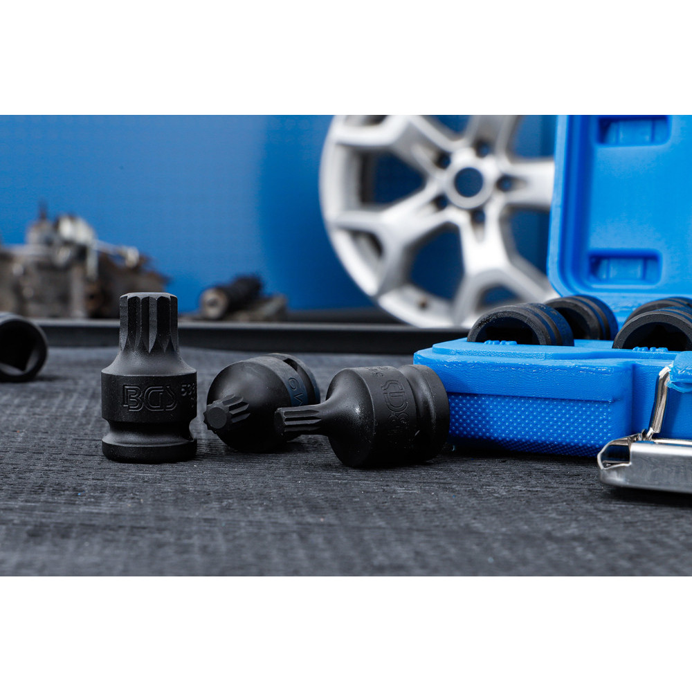 Coffret Embouts XZN Longs (Triple Carré) M5 à M16 - Kroftools 1/2" - Réf. 26205-K-XZN