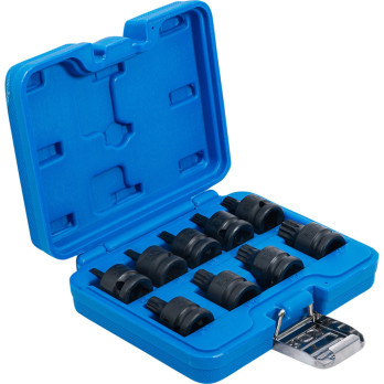 Douille à embouts à choc - 12,5 mm (1/2") - denture multiple intérieure (pour XZN) M4 - M16 - 9 pièces