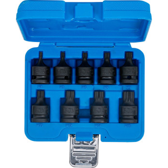 Douille à embouts à choc - 12,5 mm (1/2") - denture multiple intérieure (pour XZN) M4 - M16 - 9 pièces