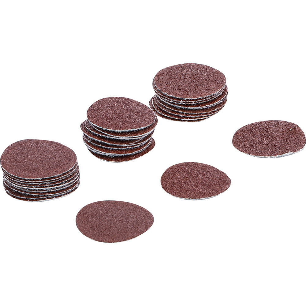 Jeu de feuilles abrasives pour ponçeuse excentrée - Ø 30 mm - Cal. 60 - 80 - 120 - 30 pièces