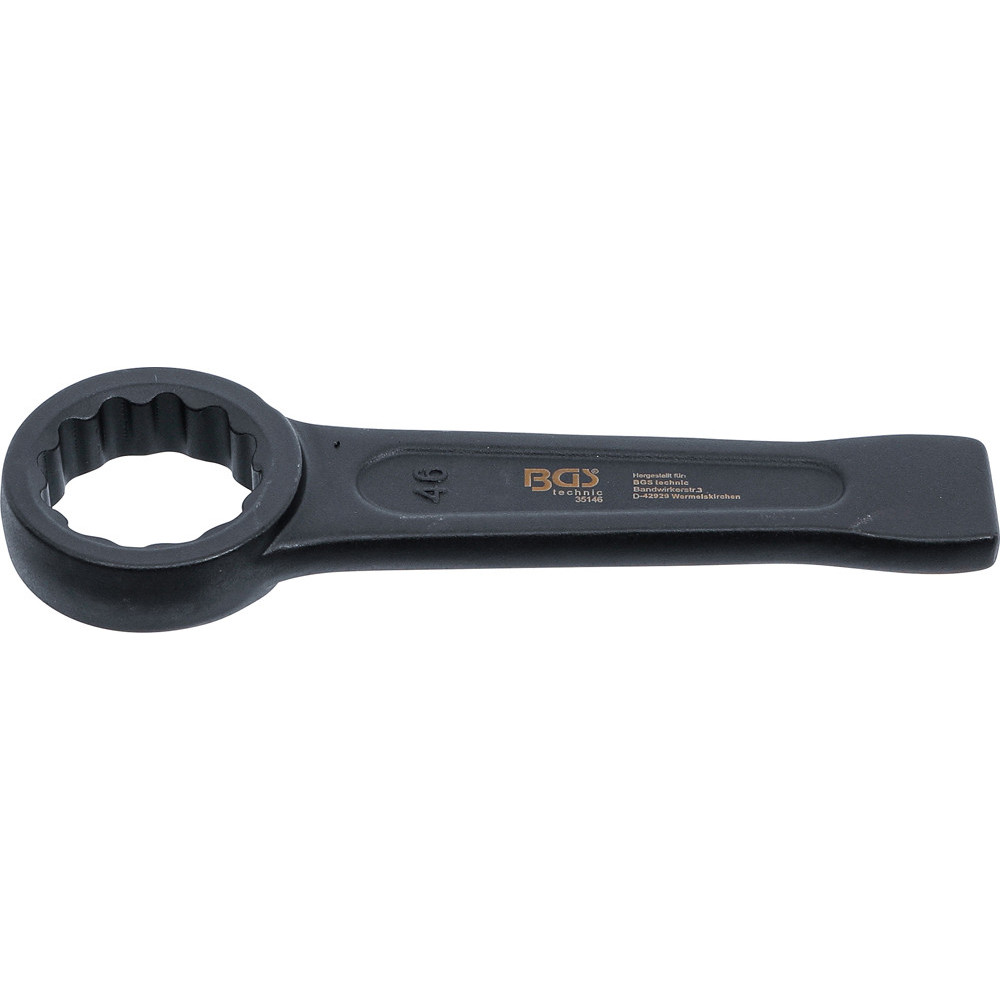 Clé Annulaire Décalée KS Tools 10 X 13 Mm - Œil Coudé 75°, Chrome Vanadium, Paroi Fine