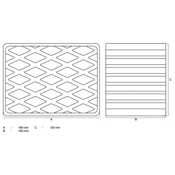 Tampon en caoutchouc - pour pont élévateur - 160 x 120 x 100 mm