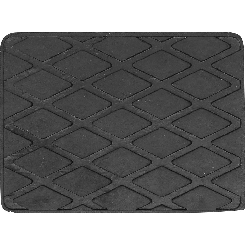 Tampon en caoutchouc standard noir percé de 2 trous pour fixation sur