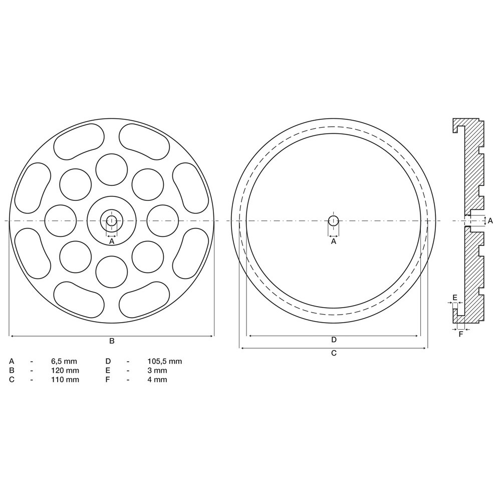 Tampon caoutchouc - pour pont élévateur - Ø 120 mm