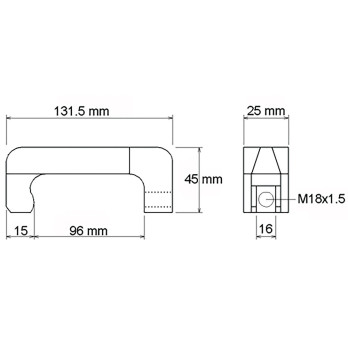 Crochet d'extracteur d’injecteur - 16 mm