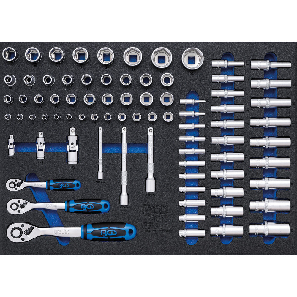 Insert de servante d'atelier 1/3 : Jeu d'outils et gabarits de perçage de  culasse - 28 pièces