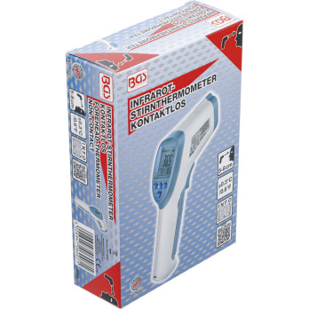 Thermomètre de fièvre de front - sans contact, infrarouge - pour mesure de personnes et d’objets - 0 - 100°