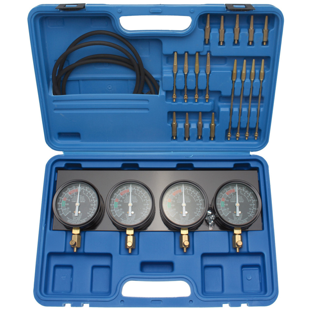 Appareil de test de synchronisation de carburateur - avec 4 chronos de synchronisation - 29 pièces