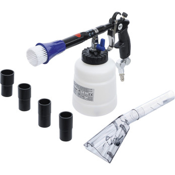 Pistolet pneumatique de nettoyage avec brosse et accessoire d’aspiration - 7 pièces