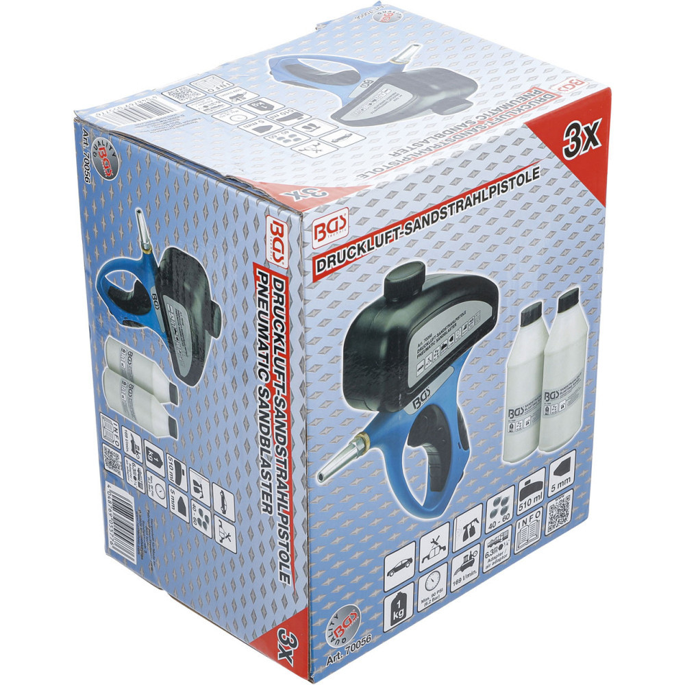 Kit De Sablage Pneumatique Portable - Trémie 22,7 Kg, Tuyau 4,5 M, Pression Max 120 PSI
