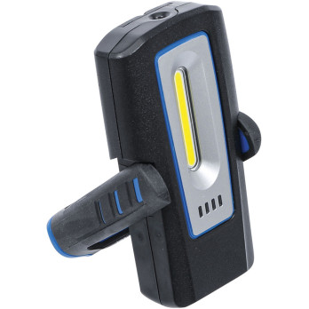 Lampe d’atelier COB-LED avec aimant et crochet - repliable - avec fonction de charge par induction