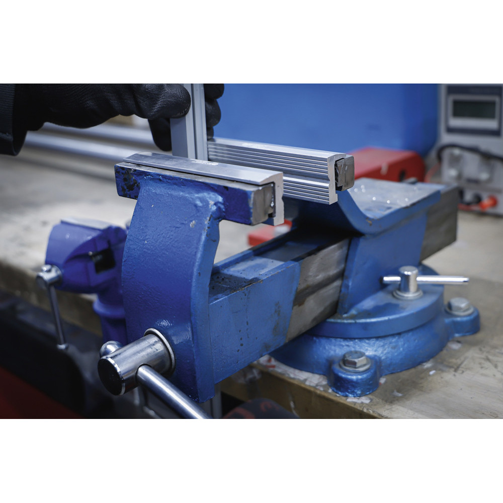 Paire De Mâchoires De Protection Magnétiques Pour étau 125 Mm - Alliage Aluminium, Rainures Prismatique Et En V - 2