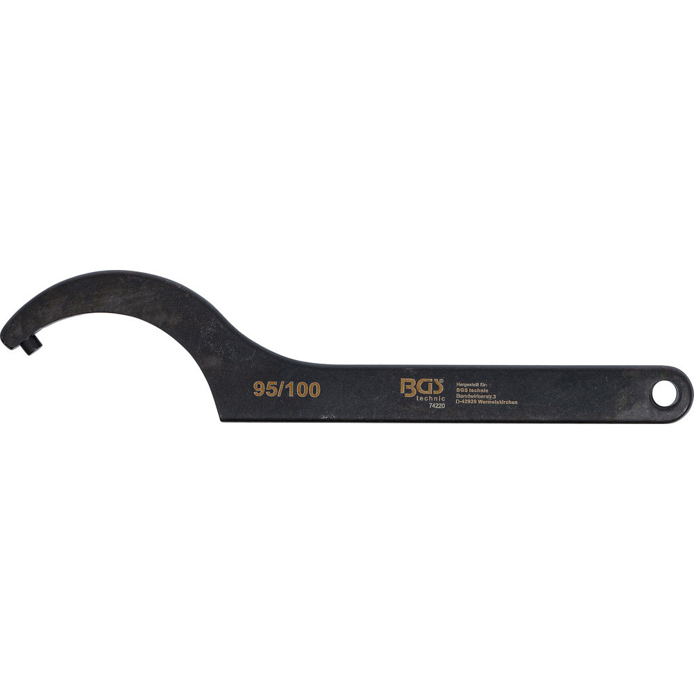 Clé à Ergot En Acier Carbone Ajustable (32-76 Mm) - Pour Mécanique Auto, Moto, Bricolage | Longueur 210 Mm - 8