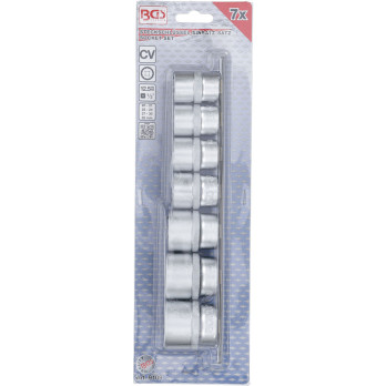 Jeu de Douilles, douze pans - 12,5 mm (1/2") - 20 - 32 mm - 7 pièces