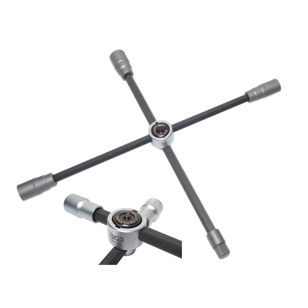 Clé en croix PL - pliable - 24 x 27 x 32 x 20 mm (3/4")