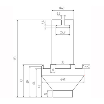 Douille à ergot pour Mercedes Benz Atego - 80 - 95 mm