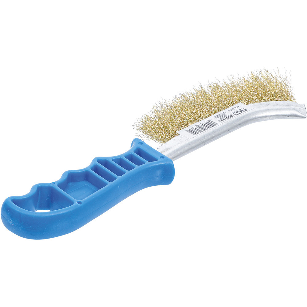 Brosse en fil d’acier - laitonnée - 260 mm